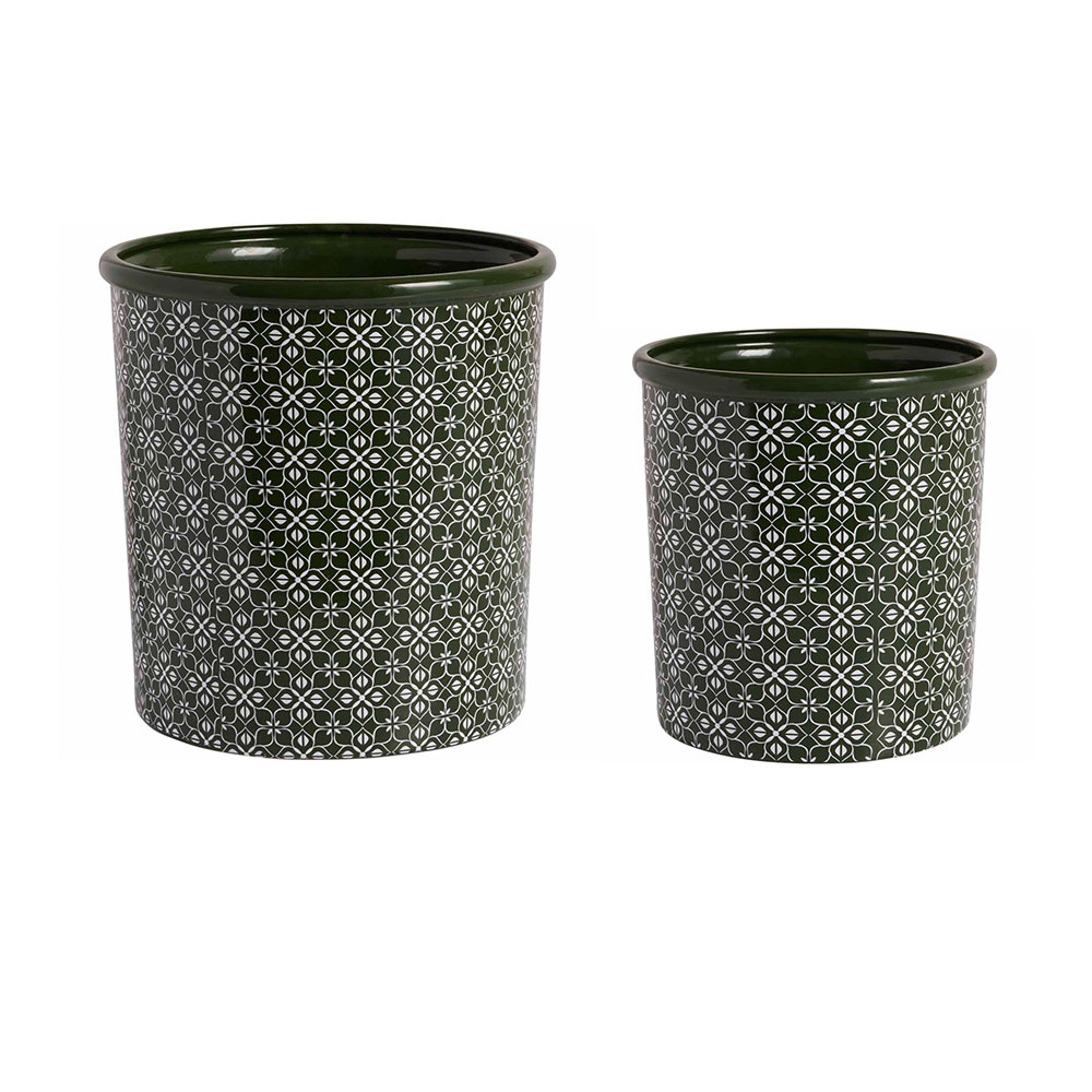 Wilko Colour Tile Decal Pots - Set of 2 Image 1