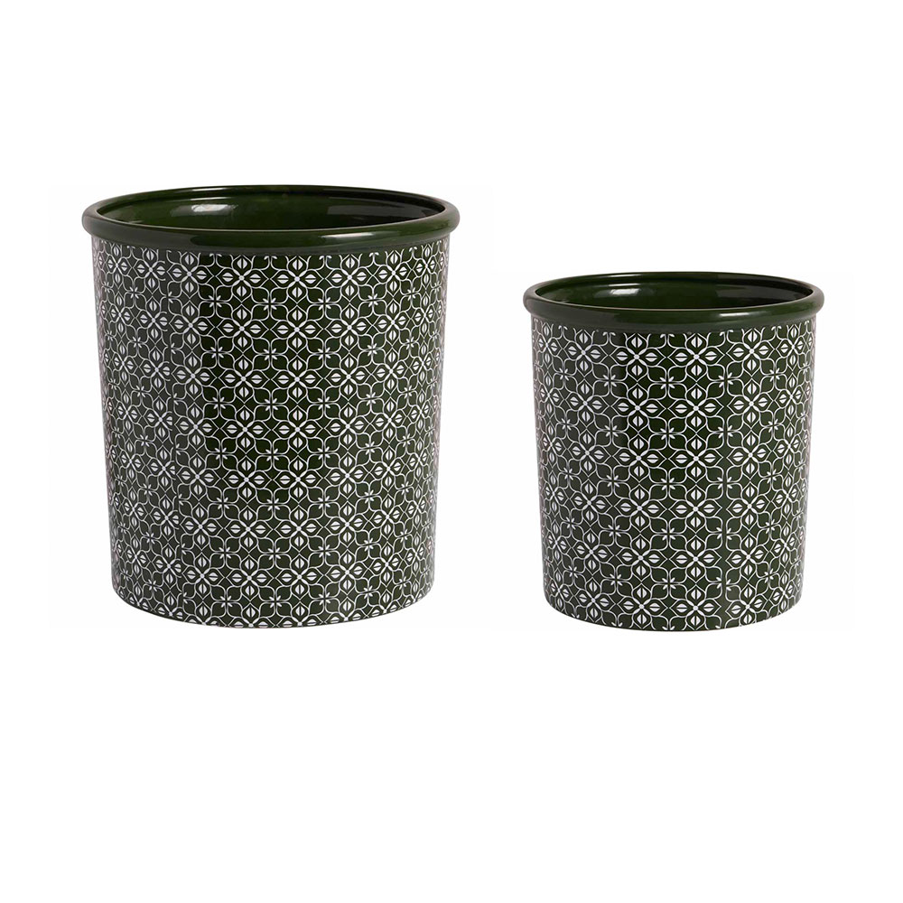 Wilko Colour Tile Decal Pots Set of 2 Wilko