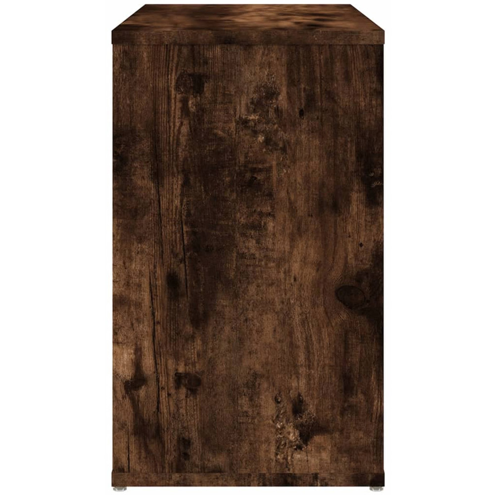 vidaXL 2 Shelf Smoked Oak Side Cabinet Image 4