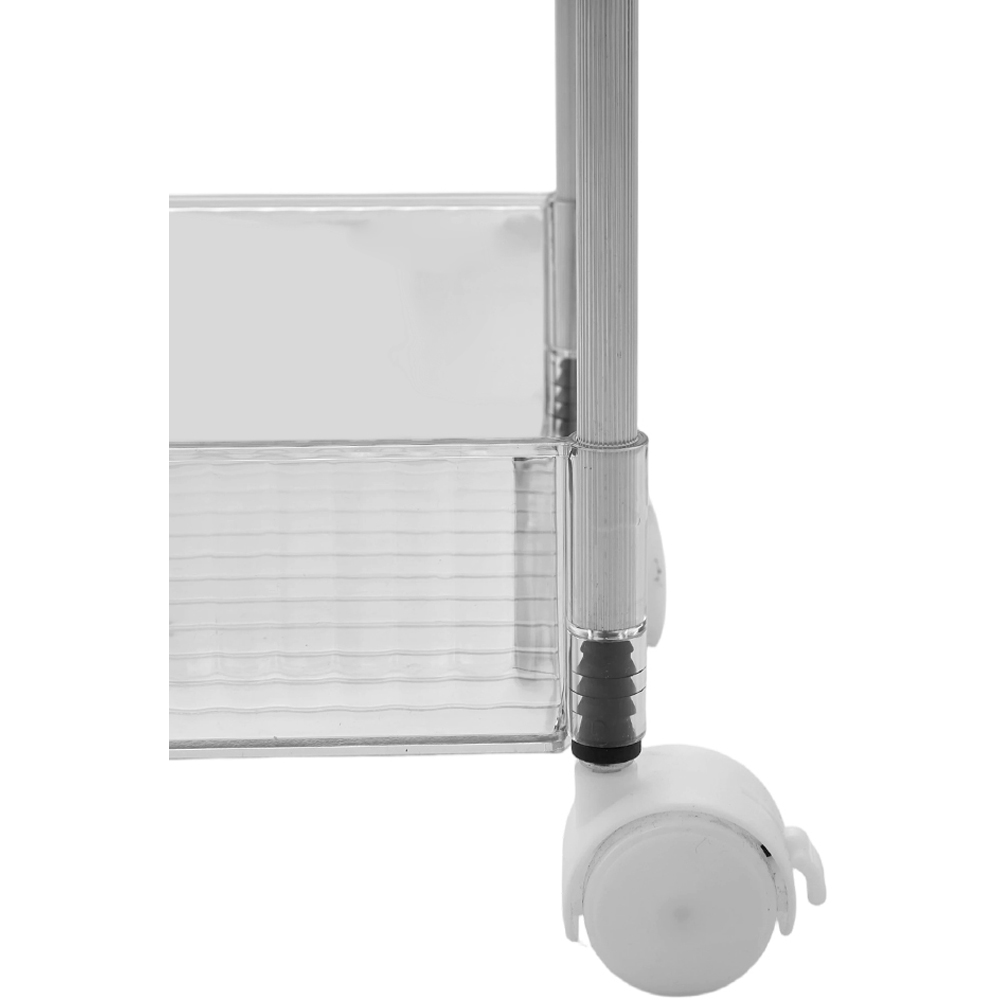 Living and Home 3-Tier Clear Storage Cart Image 7