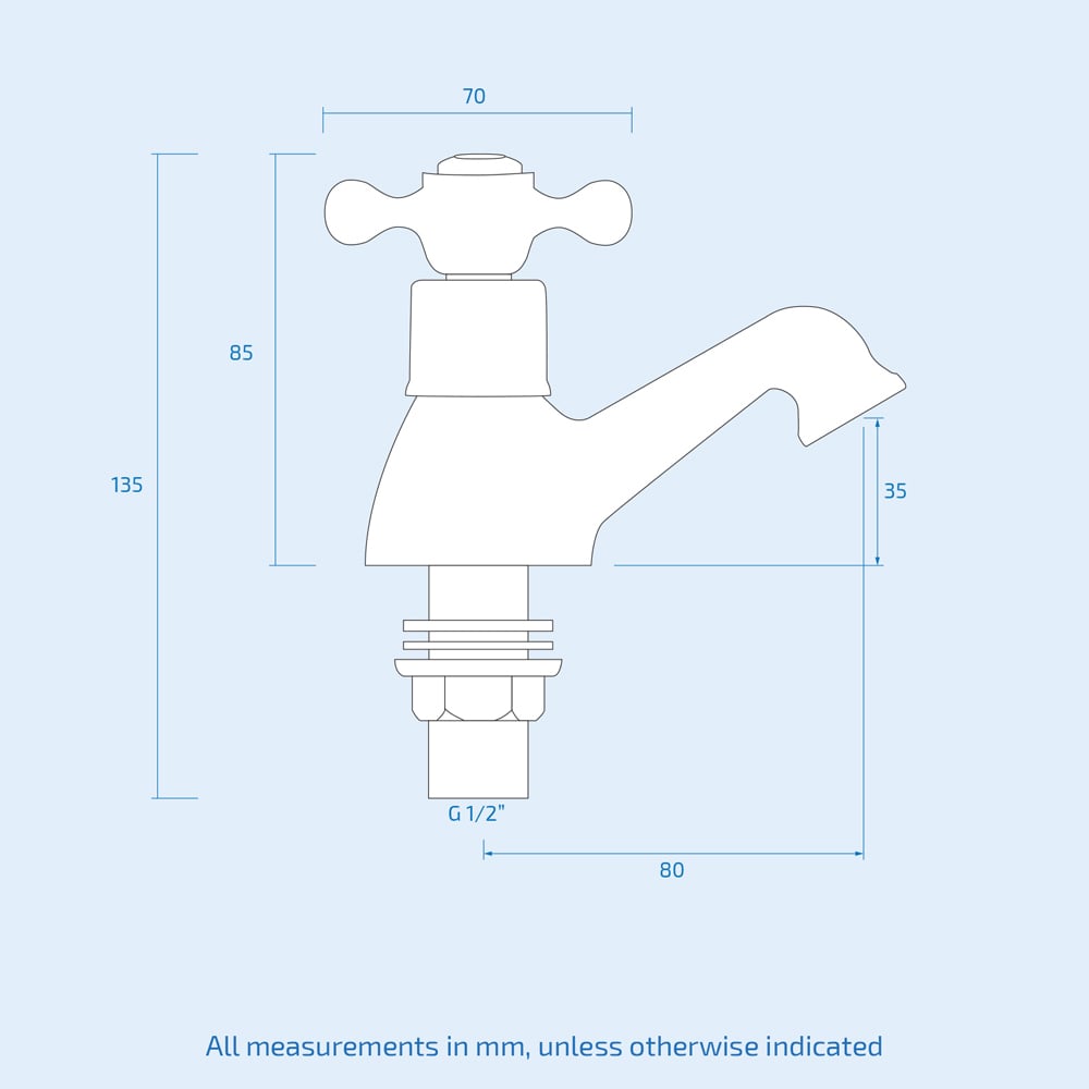 Nes Home Victorian Chrome Cross Head Basin Hot and Cold Twin Taps with Waste Image 3