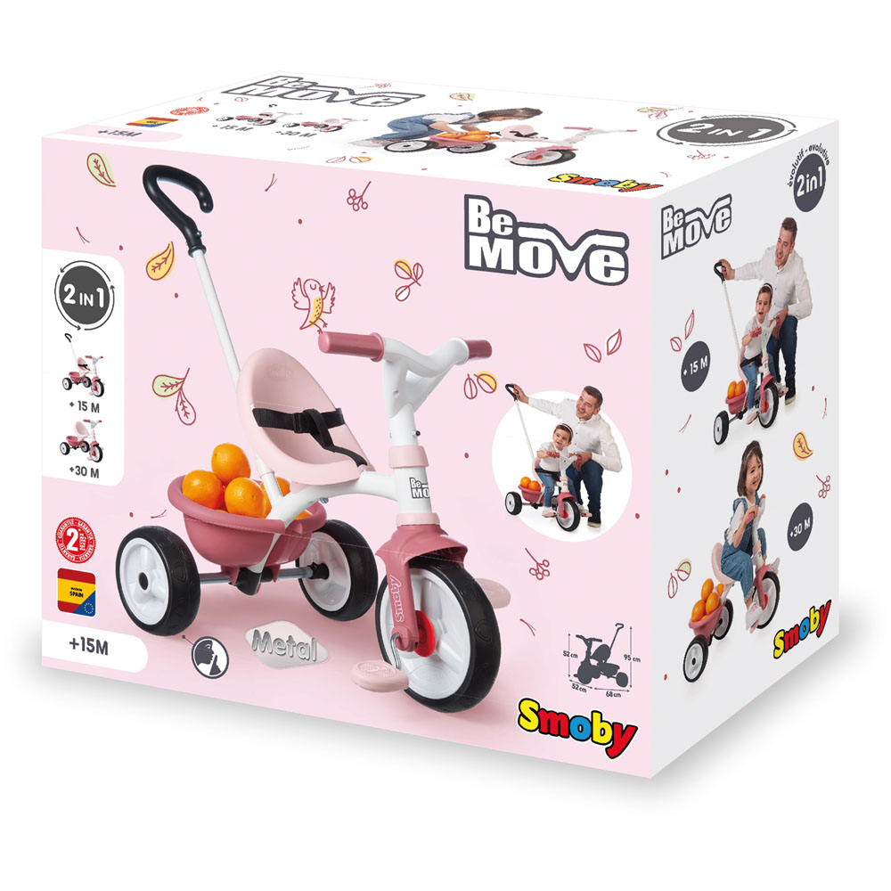 Smoby Be Move Rose Pink Tricycle Image 8