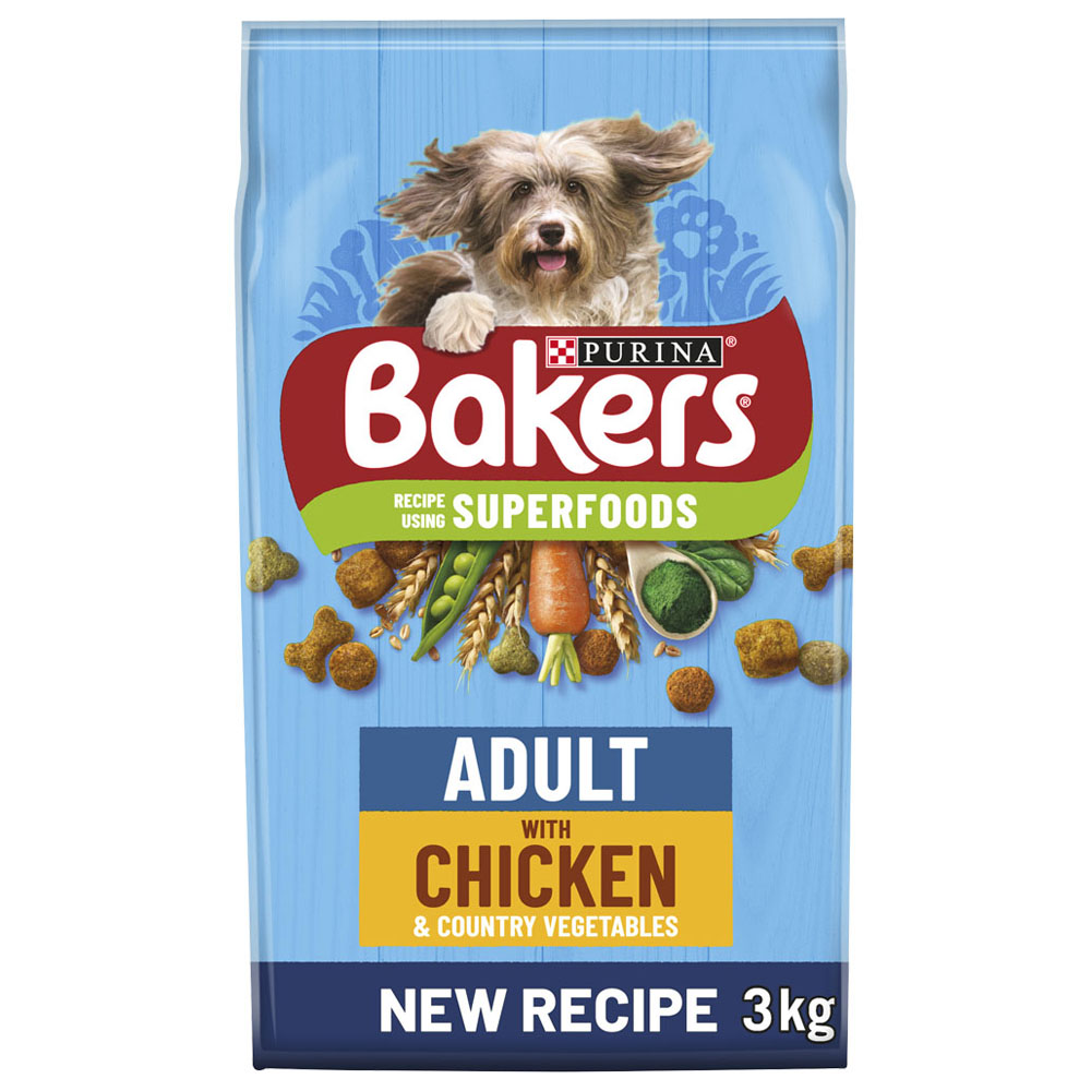 Bakers Chicken and Veg Dry Dog Food 3kg   Image 1