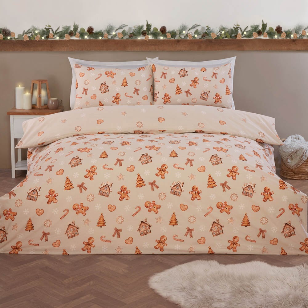 Gingerbread Cookies Duvet Set  - Natural / Double Image 1