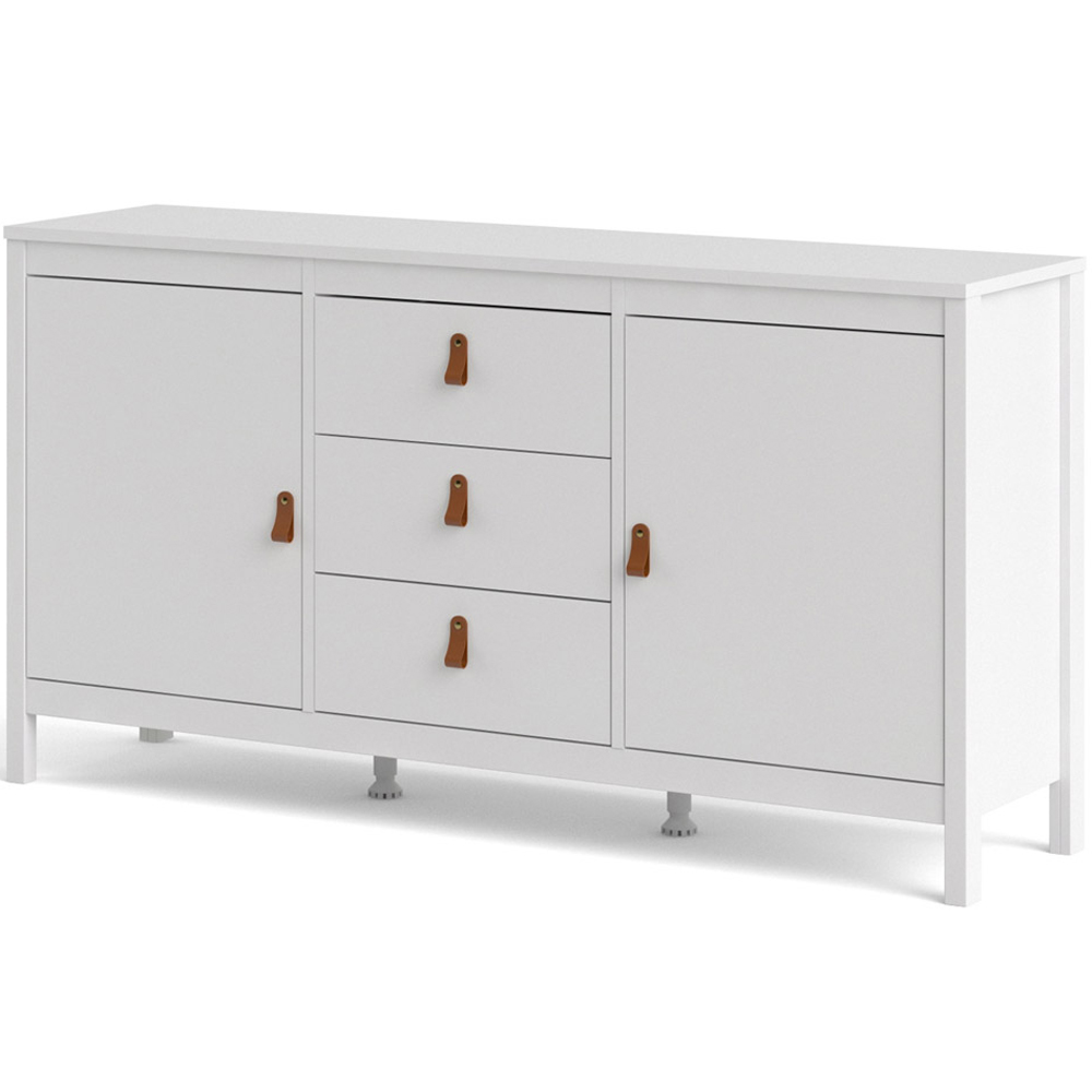 Florence Barcelona 2 Door 3 Drawer White Sideboard Image 3