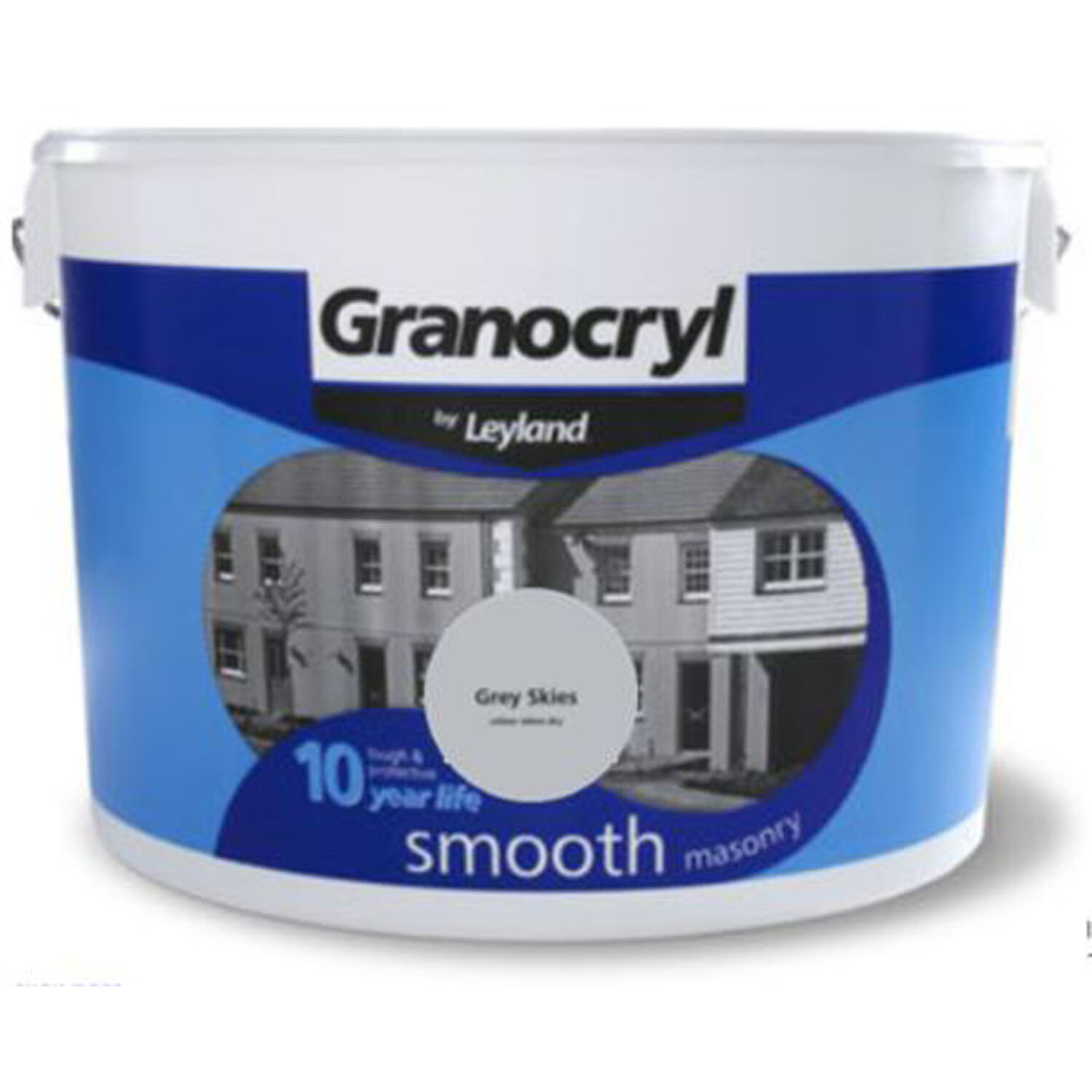 Leyland Granocryl Exterior Walls Grey Skies Smooth Masonry Paint 10L Image