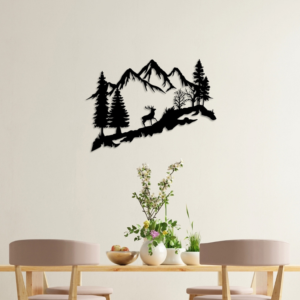 Decortie African Tree Silhouette Metal Wall Decor Image 2