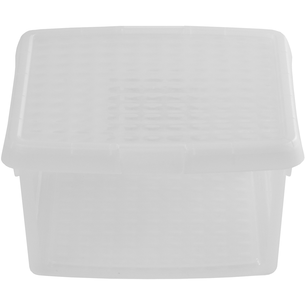 Wham Clip 9L Clear Square Storage Box with Lid 3 Pack Image 3