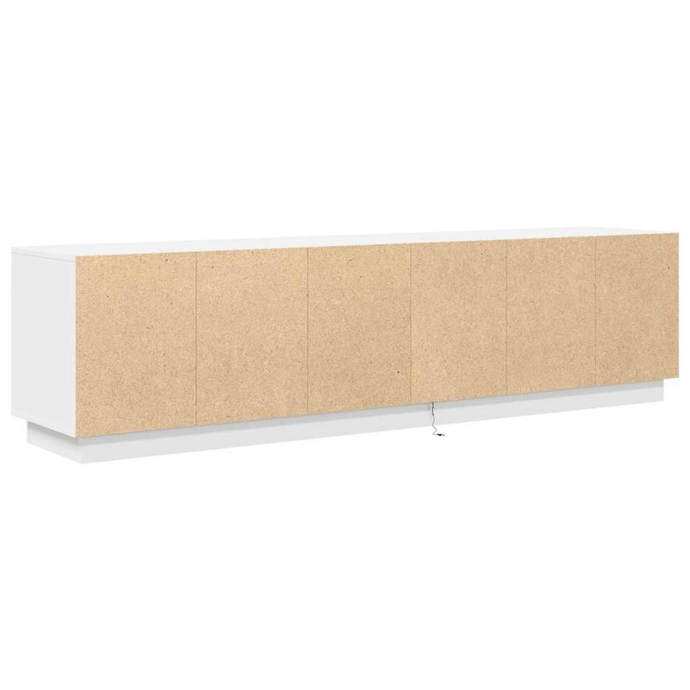 vidaXL 4 Door 2 Drawer White LED TV Cabinet Image 7