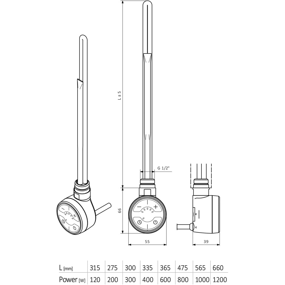 Terma MOA Chrome Heating Element 400W Image 9