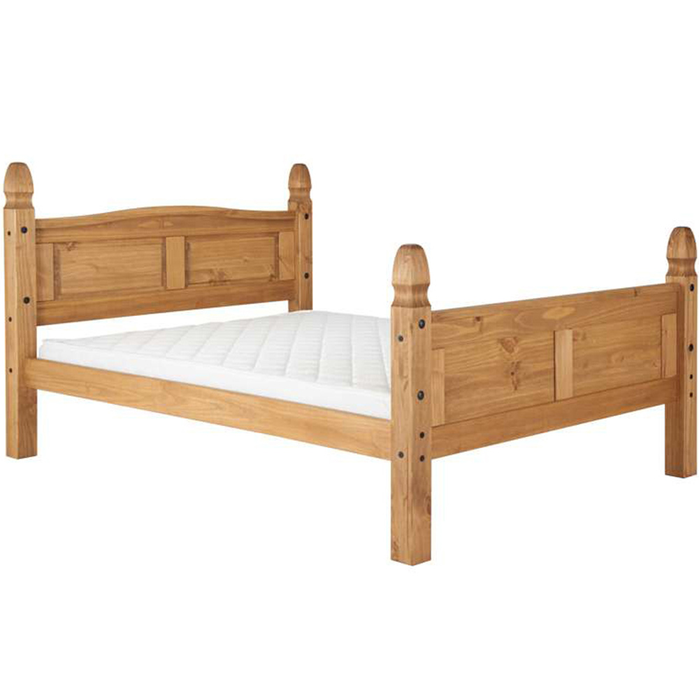 Corona Double Natural Wax High End Bed Frame Image 2