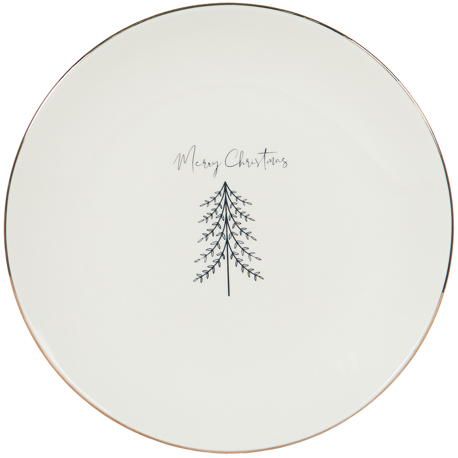 Gold Pine Side Plate 7.5 inch - Cream Image