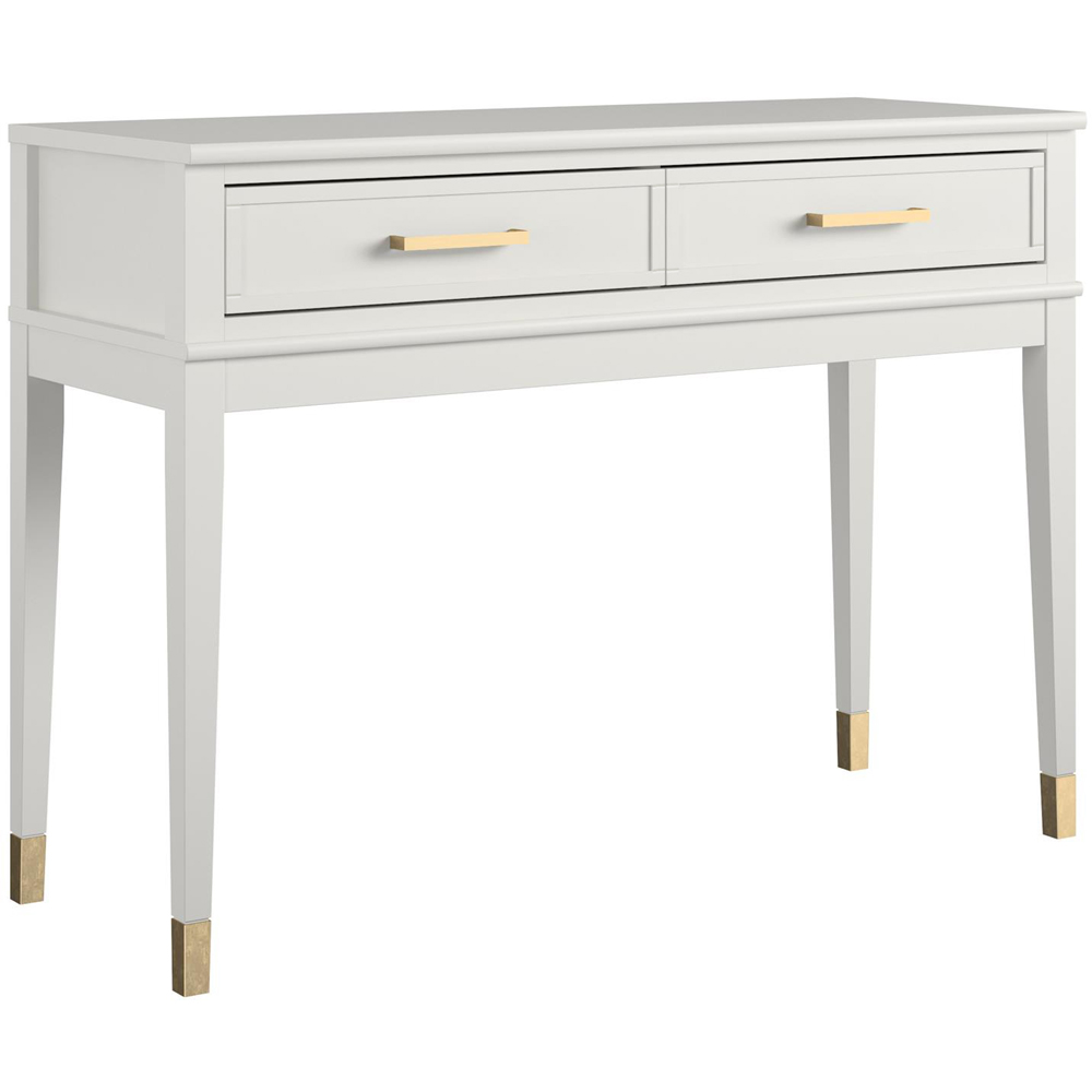 Dorel Home Westerleigh 2 Drawer White Console Table Image 2