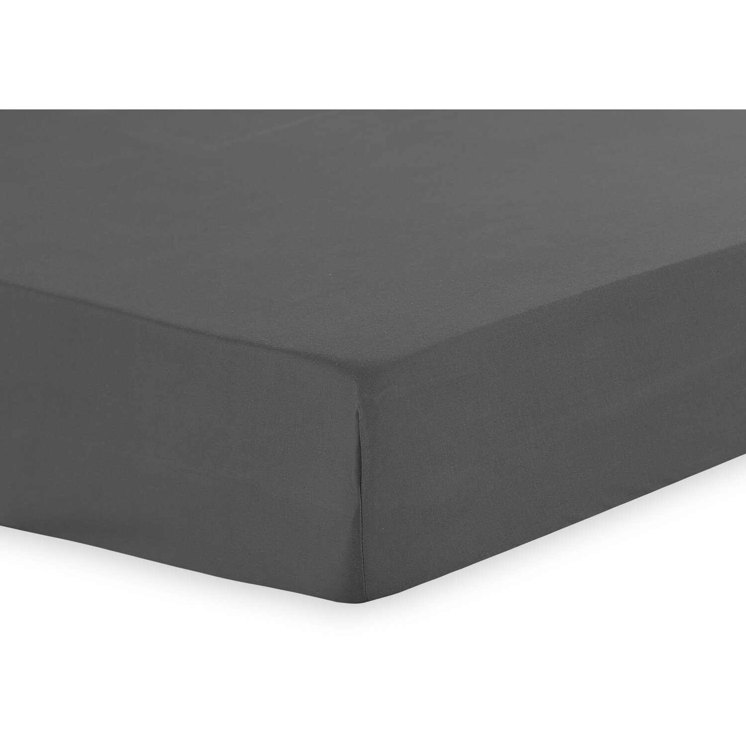 My Home Super King Charcoal Polycotton Fitted Sheet Image