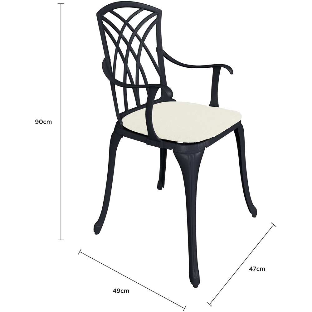 Charles Bentley Cast Aluminium 6 Seater Oval Dining Set Image 8