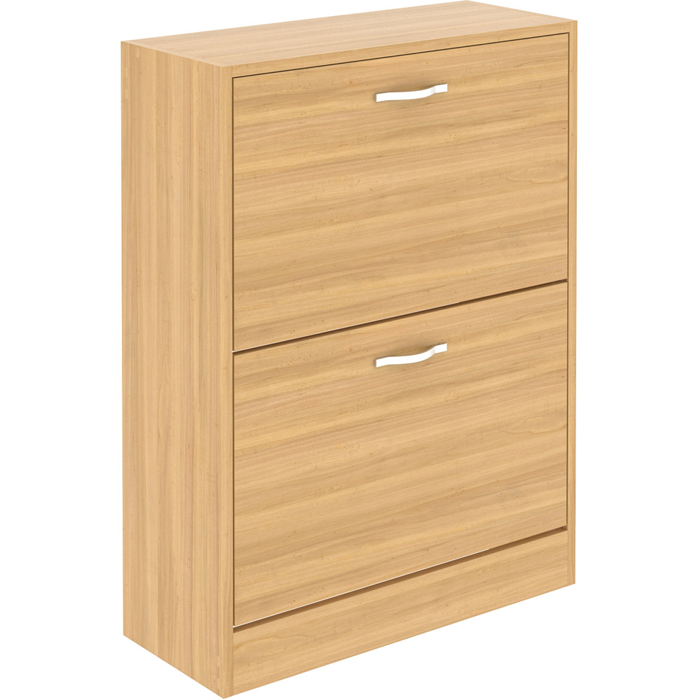 Vida Designs Pine Effect 2 Drawer Shoe Cabinet Image 2