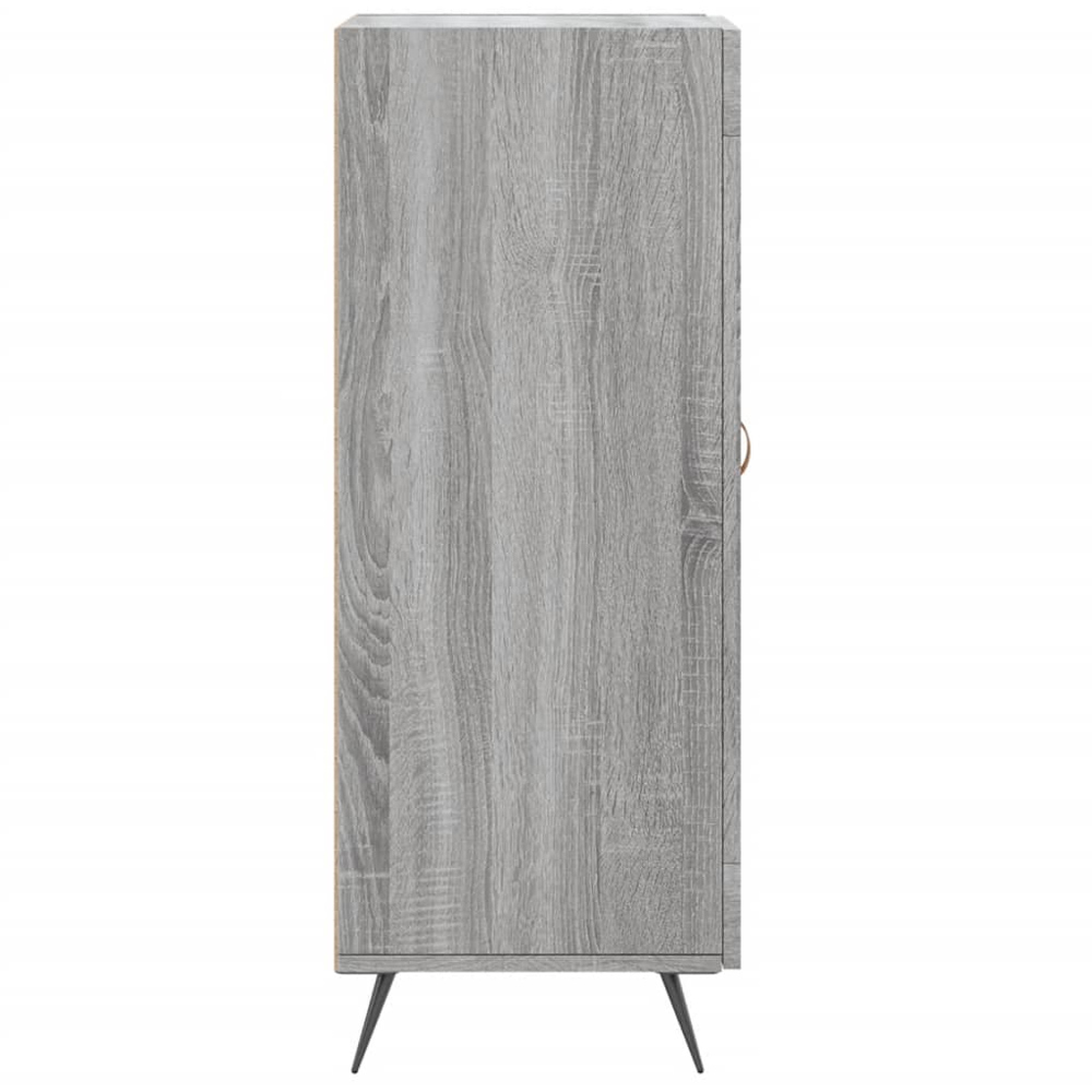 vidaXL Single Door Grey Sonoma Wooden Sideboard Image 7
