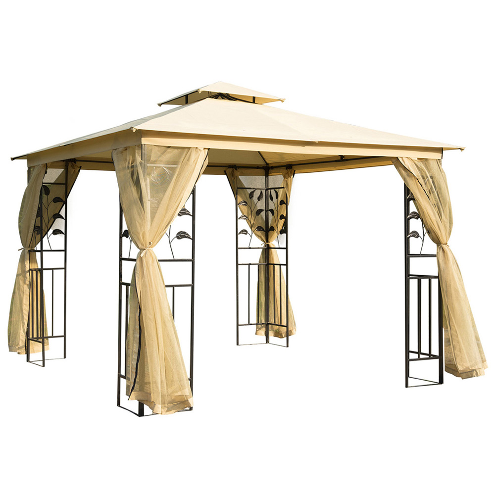 Outsunny 3 x 3m Metal Marquee Gazebo with Sides Image 2