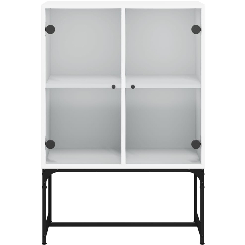 vidaXL 2 Door White Wooden Side Cabinet Image 5