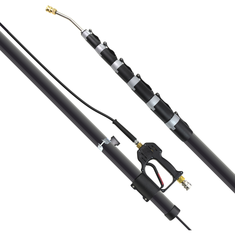 V-TUF T2.GCX42CF Carbon Fibre Telescopic Lance 2.5 to 12.8m with Belt and Gutter Cleaning Attachment Image 4