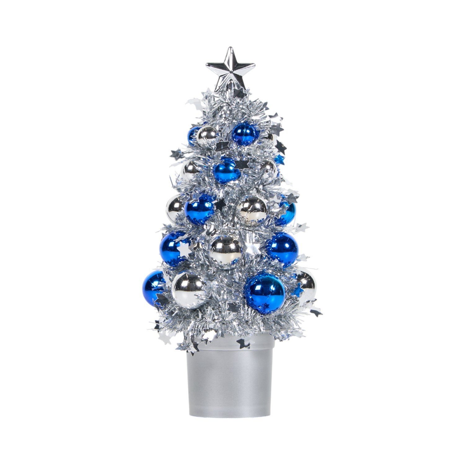 Christmas Tinsel Tree with Ball Image 1