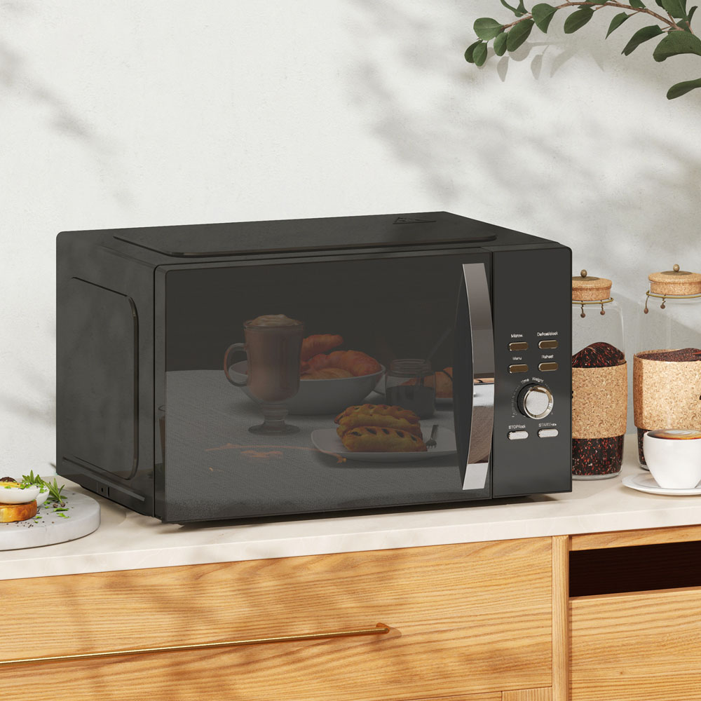 HOMCOM 800-226V70BK Black Microwave Oven 23L 800W Image 2
