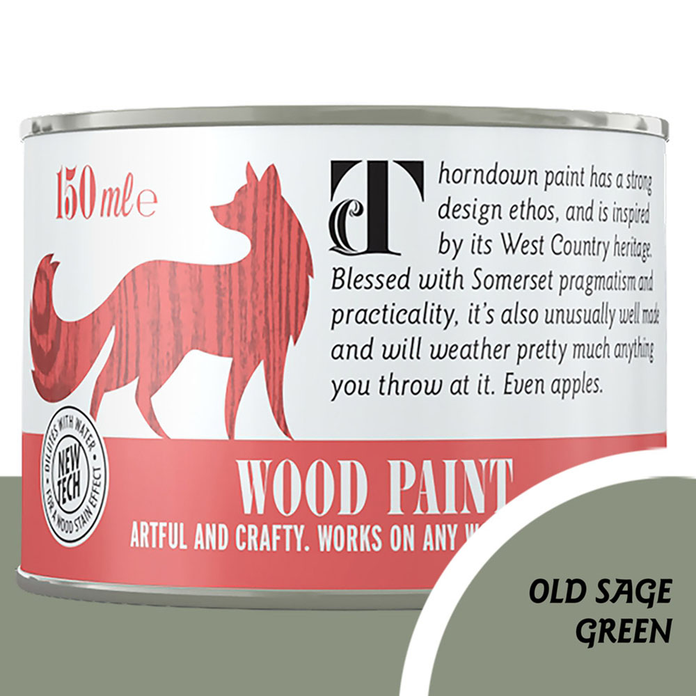 Thorndown Old Sage Green Satin Wood Paint 150ml Image 3