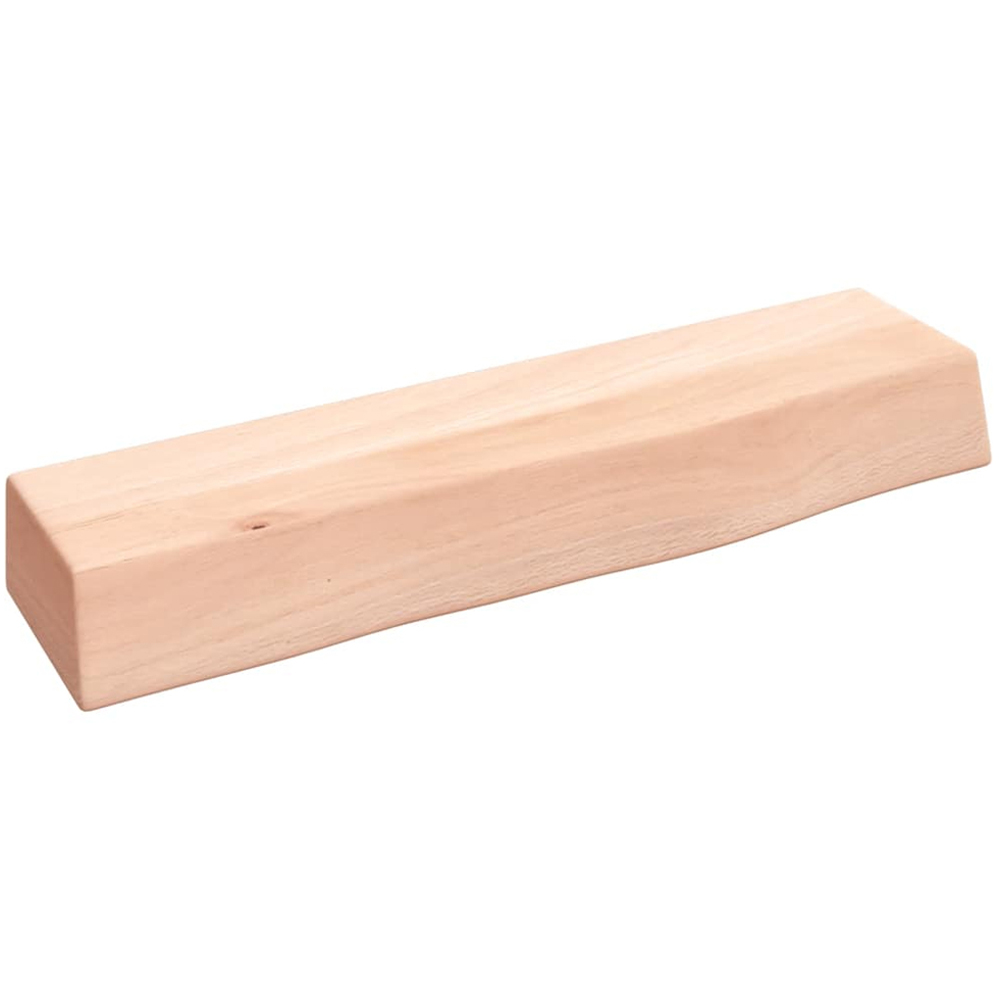 vidaXL 40 x 10 x 6cm Untreated Solid Wood Oak Wall Shelf Image 1