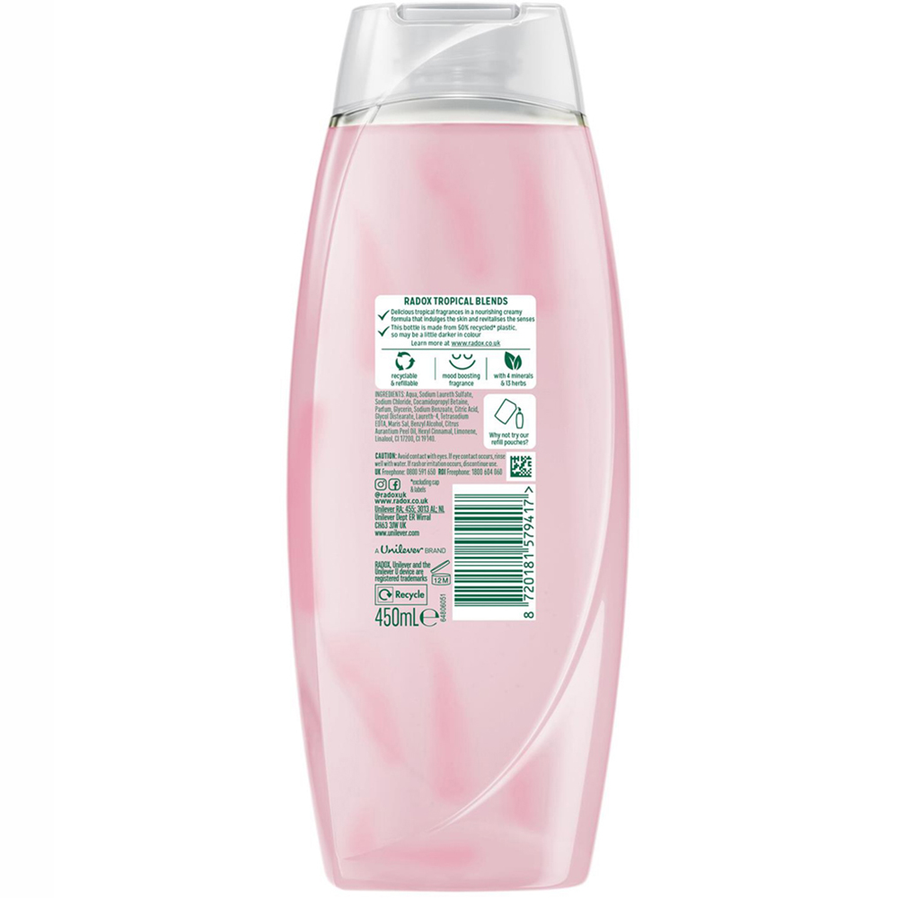 Radox Mineral Therapy Feel Indulged Passion Fruit and Shea Shower Gel 450ml 6 Pack Image 3
