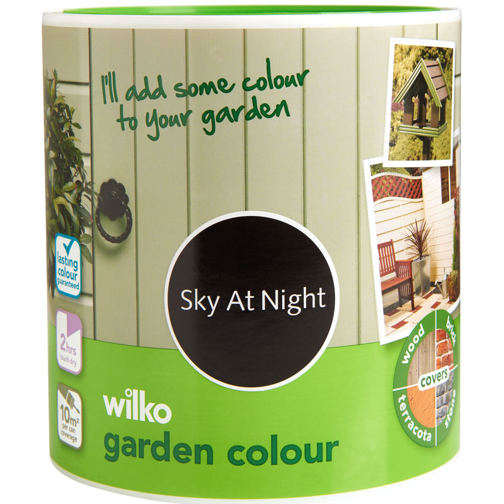 Wilko Garden Colour Sky At Night Exterior Paint 1L Image 1