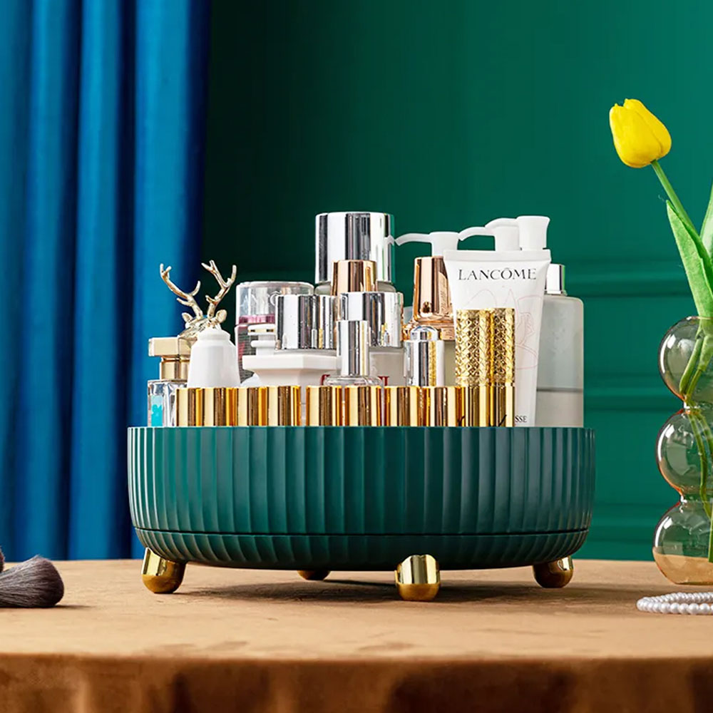 Living and Home Large Rotating Round Green Spice Storage Rack Wilko