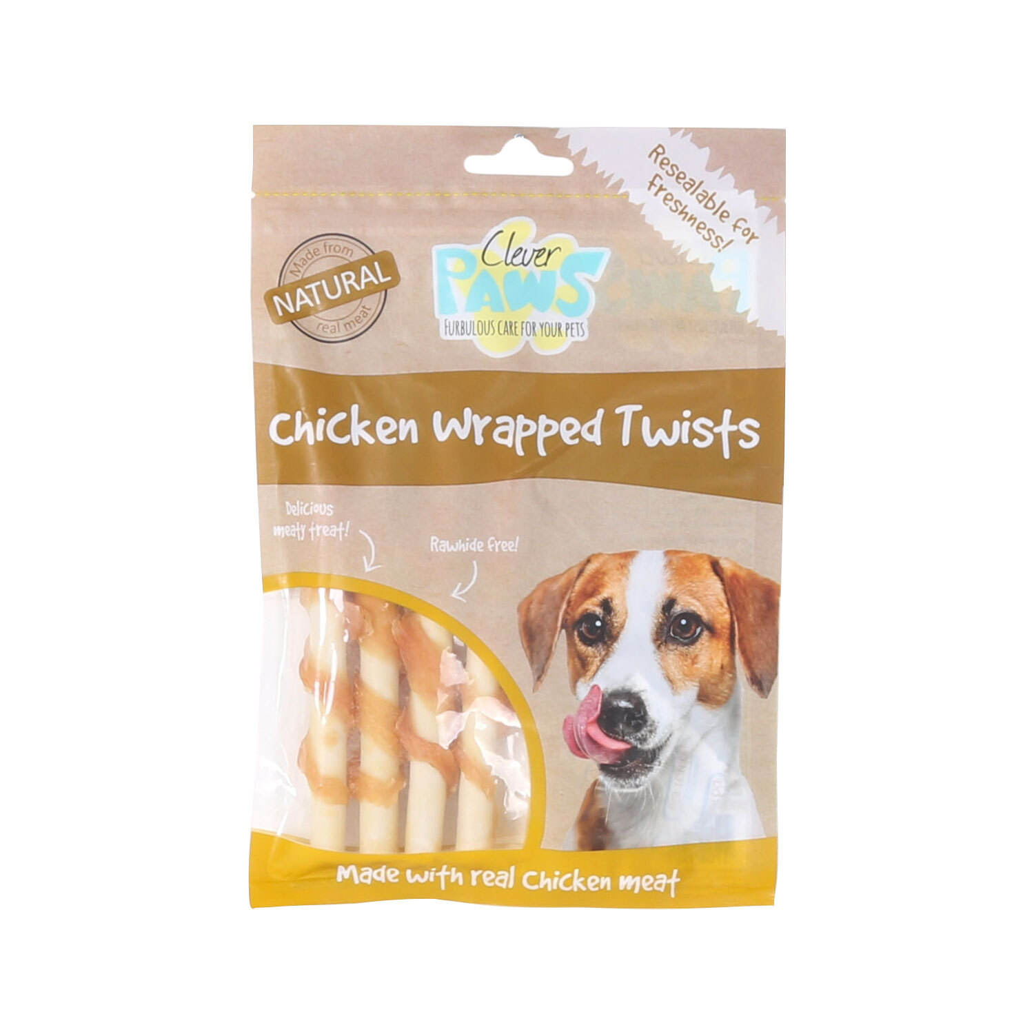 Clever Paws Chicken Wrapped Twists Dog Treat 80g Image
