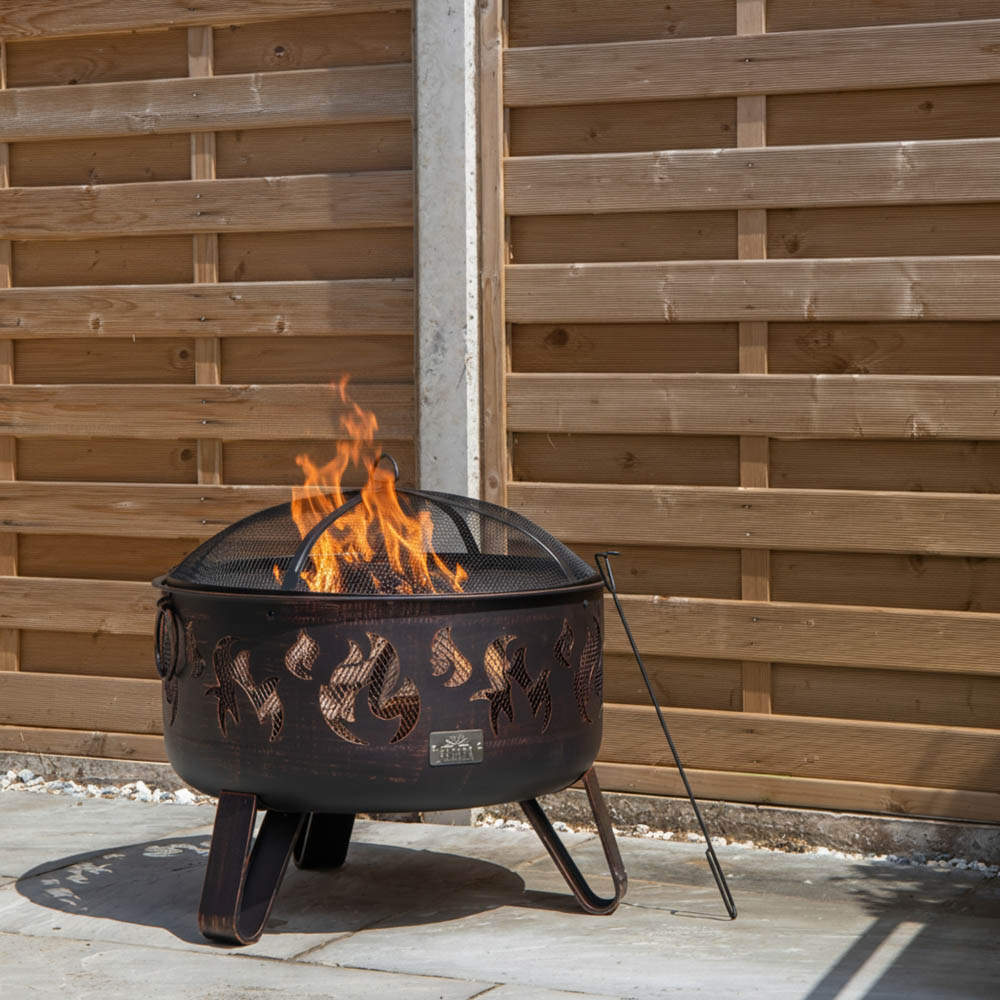 Samuel Alexander Black Steel Fuego Deepbowl Outdoor Fire Pit 60cm Image 3