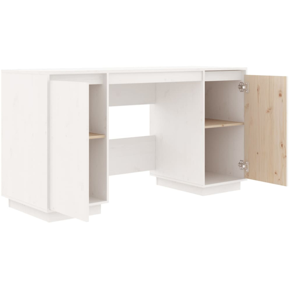vidaXL 2 Door Computer Desk White Image 5