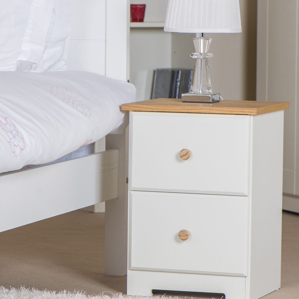 Colorado 2 Drawer Petite Bedside Table Image 6