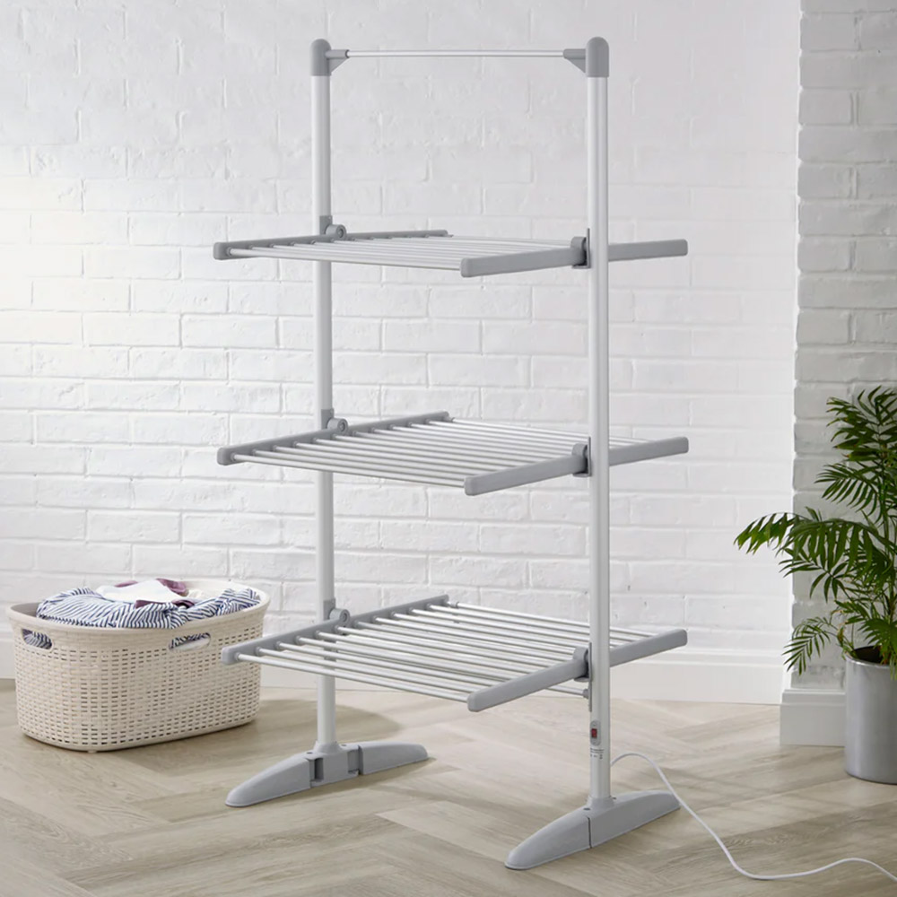 Swan 3 Tier Heated Clothes Airer Image 2