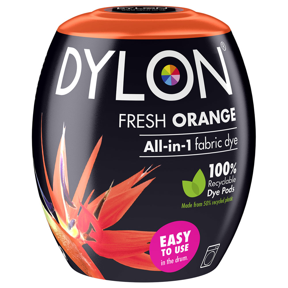 Dylon Fresh Orange Fabric Dye Pod 350g Image 1