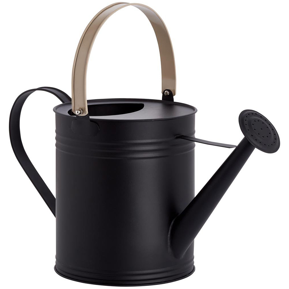 Wilko Black Outdoor Metal Watering Can 4L Wilko