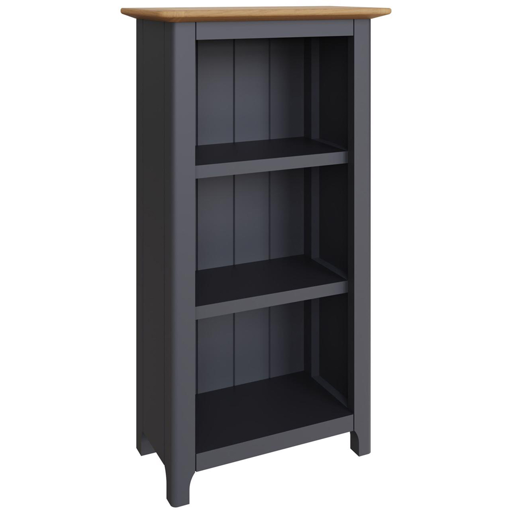 FWStyle Taberno 3 Shelf Graphite Blue and Oak Bookcase Image 2