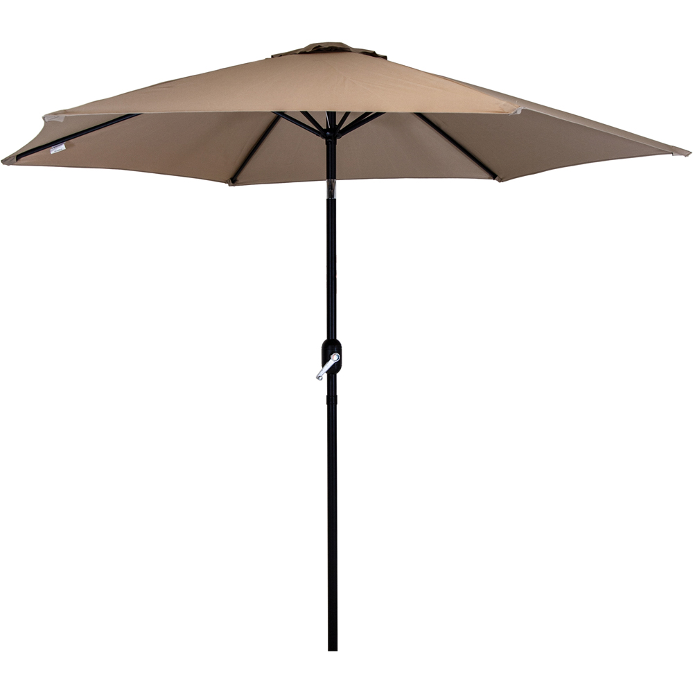 Charles Bentley Taupe Metal Crank and Tilt Parasol 2.7m Image 1