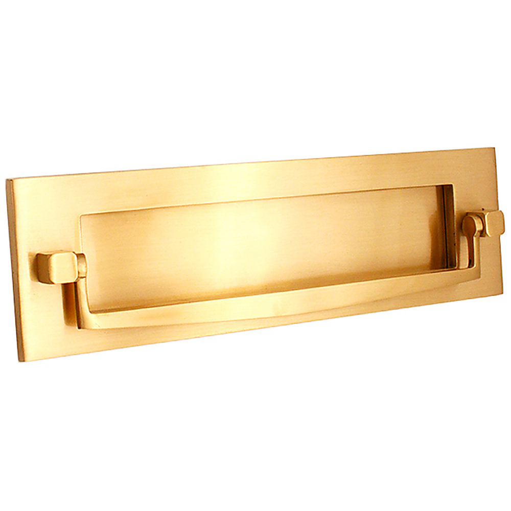 Spira Brass Regency Victorian Polished Brass Postal Knocker Letter Plate 250mm Image 1