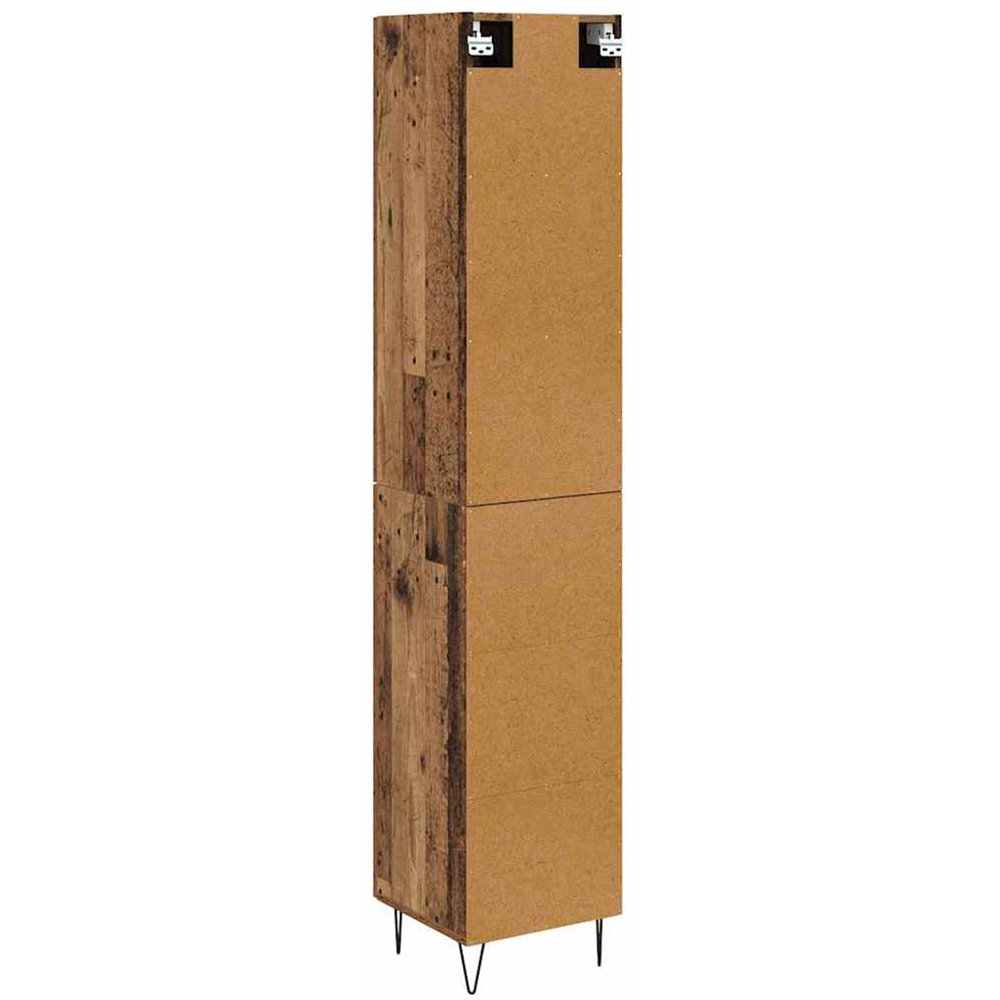 vidaXL 2 Door Old Wood Tall Slim Highboard Image 9