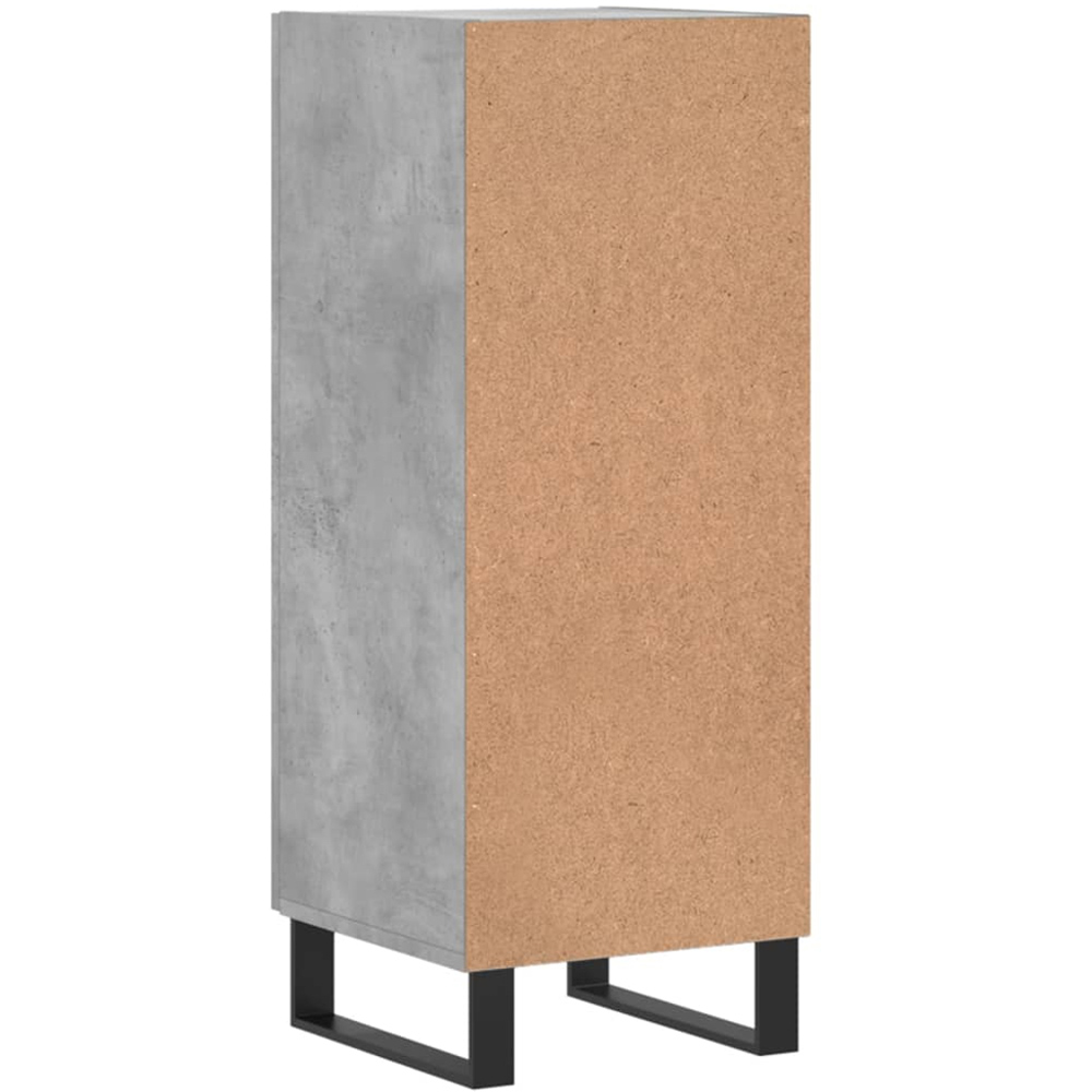 vidaXL Single Door Concrete Grey Wooden Sideboard Image 8