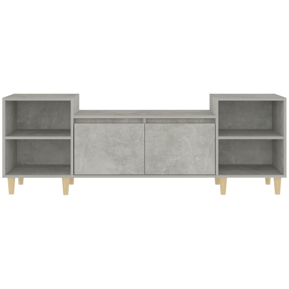 vidaXL 2 Door 4 Shelf Concrete Grey TV Cabinet Image 4