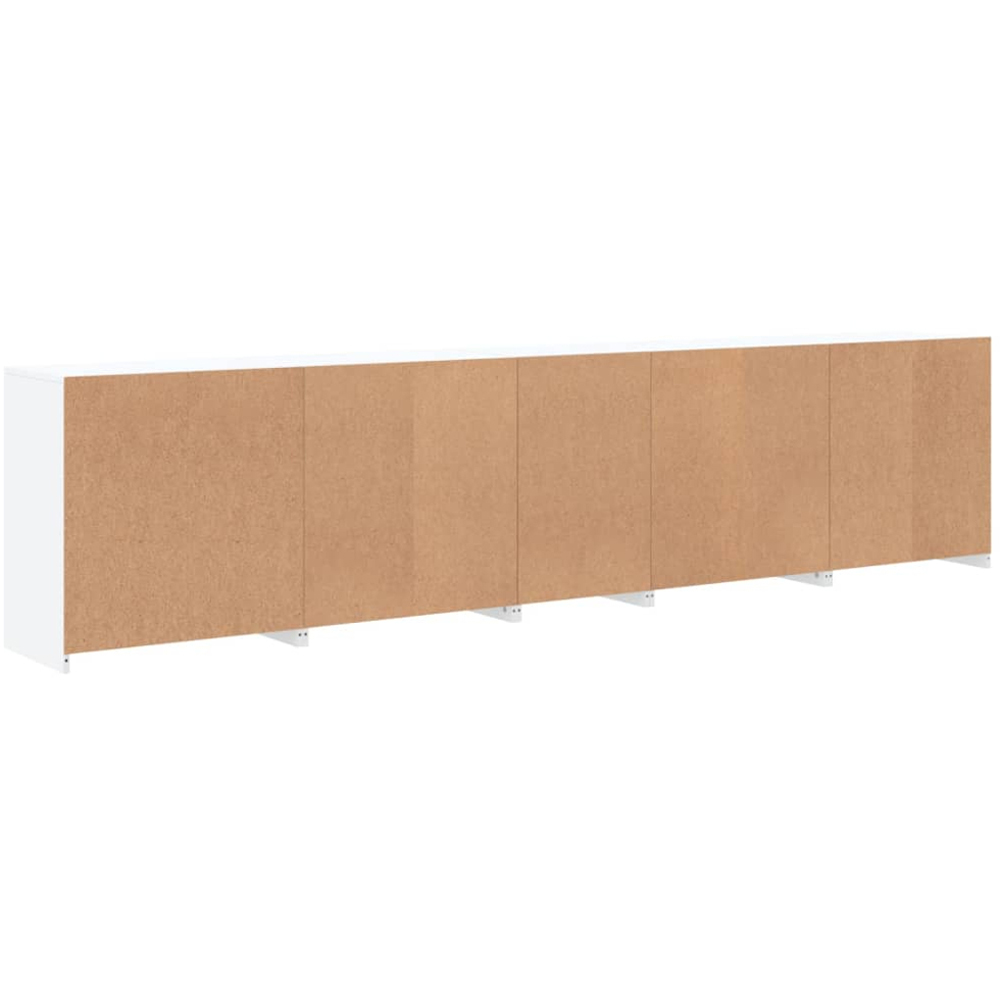 vidaXL 8 Door 12 Shelf White LED Sideboard 5 Piece Image 7