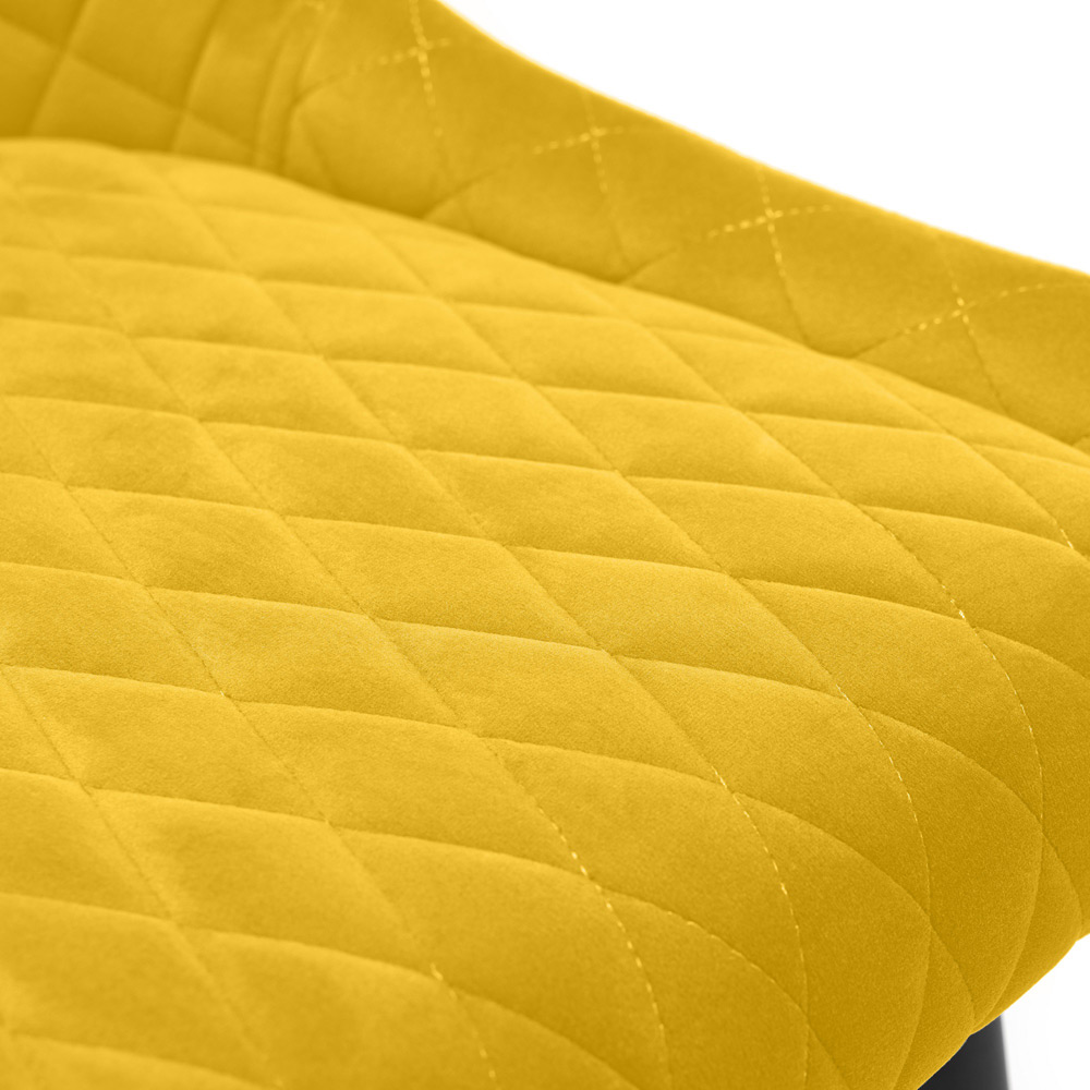 Julian Bowen Luxe Mustard Velvet Bar Stool Image 5