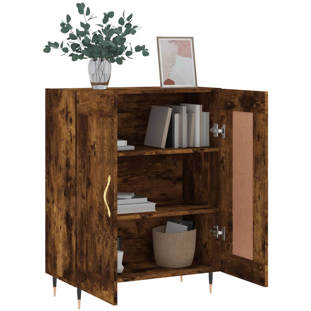 vidaXL 2 Door Smoked Oak Sideboard Image 2