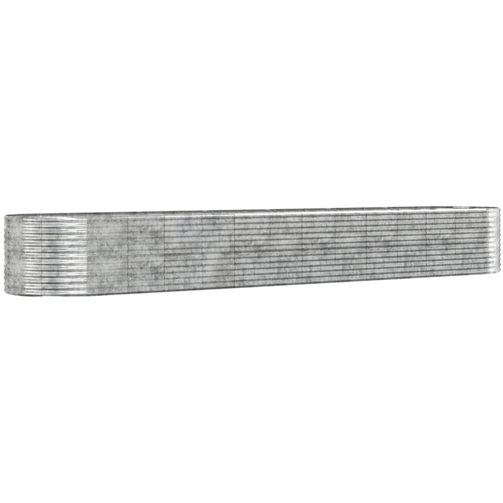 vidaXL Silver Powder-Coated Steel Raised Garden Bed 68 x 100 x 554cm Image 1