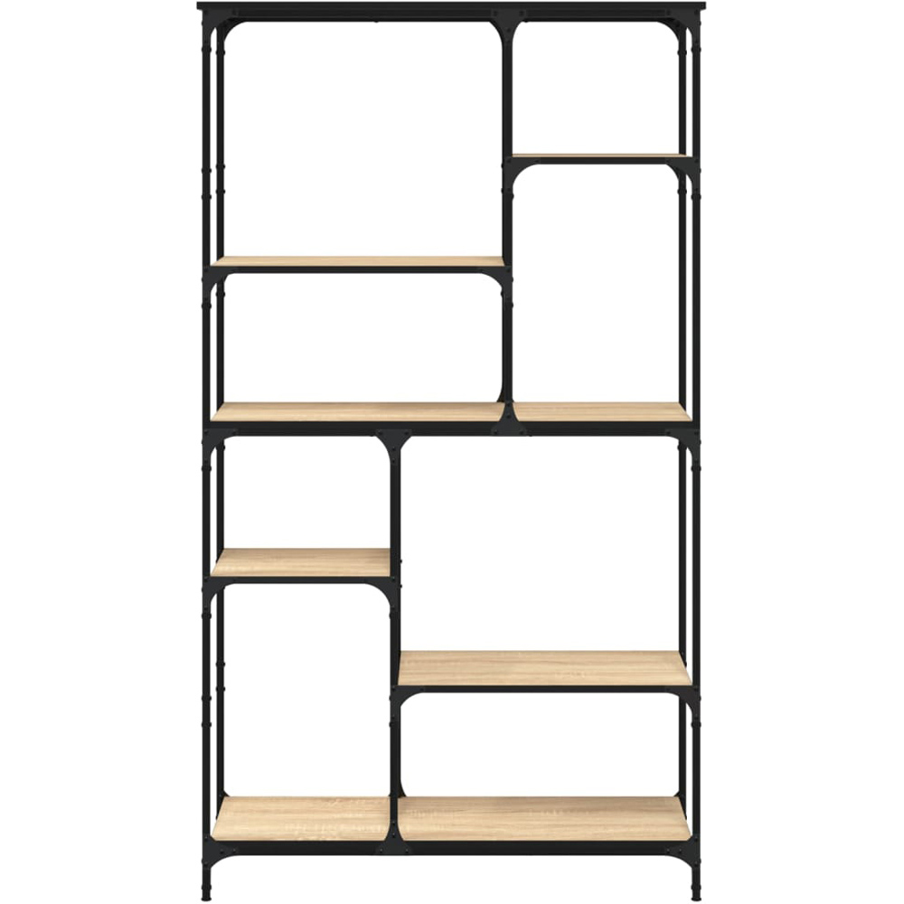 vidaXL 6 Shelf Sonoma Oak Wooden Bookcase Image 3