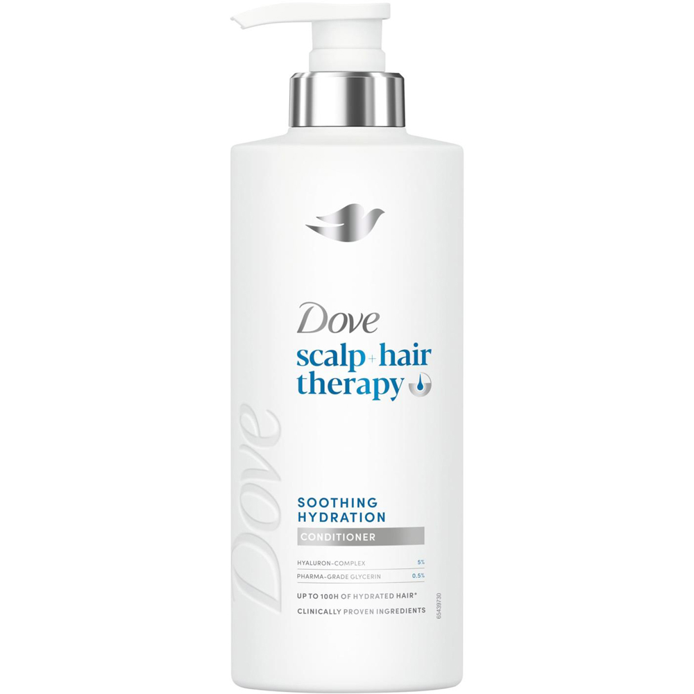 Dove Scalp+Hair Therapy Soothing Hydration Hyaluronic Acid Conditioner 400ml 6 Pack Image 2